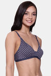 Clovia Single Layered Non Wired Medium Coverage T-Shirt Bra - Blue — thumbnail 2
