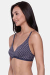 Clovia Single Layered Non Wired Medium Coverage T-Shirt Bra - Blue — thumbnail 3