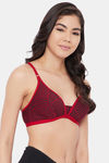 Clovia Single Layered Non Wired Medium Coverage T-Shirt Bra - Red — thumbnail 2