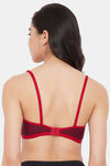 Clovia Single Layered Non Wired Medium Coverage T-Shirt Bra - Red — thumbnail 4