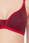 Clovia Single Layered Non Wired Medium Coverage T-Shirt Bra - Red — thumbnail 5