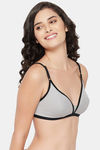 Clovia Double Layered Non Wired Medium Coverage T-Shirt Bra - Grey — thumbnail 2