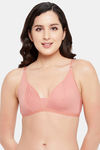 Clovia Single Layered Non Wired Medium Coverage T-Shirt Bra - Peach — thumbnail 1
