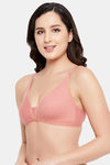 Clovia Single Layered Non Wired Medium Coverage T-Shirt Bra - Peach — thumbnail 3