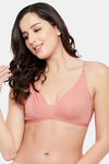 Clovia Single Layered Non Wired Medium Coverage T-Shirt Bra - Peach — thumbnail 5