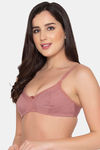 Clovia Double Layered Non Wired Full Coverage T-Shirt Bra - Pink — thumbnail 3