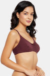 Clovia Double Layered Non Wired Full Coverage T-Shirt Bra - Red — thumbnail 2