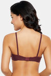 Clovia Double Layered Non Wired Full Coverage T-Shirt Bra - Red — thumbnail 4