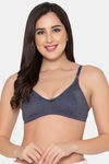 Clovia Double Layered Non Wired Full Coverage T-Shirt Bra - Blue — thumbnail 1