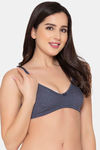 Clovia Double Layered Non Wired Full Coverage T-Shirt Bra - Blue — thumbnail 2