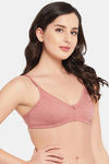 Clovia Double Layered Non Wired Full Coverage T-Shirt Bra - Pink — thumbnail 2