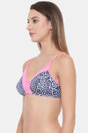 Clovia Double Layered Non Wired Full Coverage T-Shirt Bra - Pink — thumbnail 3