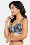 Clovia Padded Non Wired Full Coverage T-Shirt Bra - Black — thumbnail 3