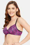 Clovia Padded Non Wired Full Coverage T-Shirt Bra - Purple — thumbnail 3