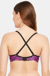 Clovia Padded Non Wired Full Coverage T-Shirt Bra - Purple — thumbnail 5
