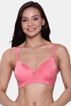 Clovia Padded Non Wired Full Coverage T-Shirt Bra - Pink — thumbnail 1