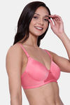 Clovia Padded Non Wired Full Coverage T-Shirt Bra - Pink — thumbnail 2