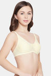 Clovia Double Layered Non Wired Full Coverage T-Shirt Bra - Yellow — thumbnail 2