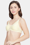 Clovia Double Layered Non Wired Full Coverage T-Shirt Bra - Yellow — thumbnail 3