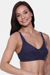 Clovia Double Layered Non Wired Full Coverage T-Shirt Bra - Blue — thumbnail 2