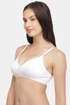Clovia Single Layered Non Wired Full Coverage T-Shirt Bra - White — thumbnail 3