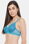Clovia Padded Non Wired Full Coverage T-Shirt Bra - Blue — thumbnail 3