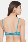 Clovia Padded Non Wired Full Coverage T-Shirt Bra - Blue — thumbnail 4