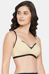 Clovia Double Layered Non Wired Full Coverage T-Shirt Bra - Nude — thumbnail 2