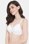 Clovia Padded Non Wired Full Coverage T-Shirt Bra - White — thumbnail 3