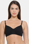 Clovia Padded Non Wired Full Coverage T-Shirt Bra - Black — thumbnail 1
