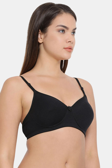 Clovia Padded Non Wired Full Coverage T-Shirt Bra - Black — image 2