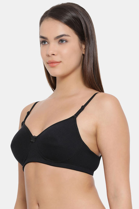 Clovia Padded Non Wired Full Coverage T-Shirt Bra - Black — image 3