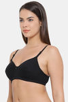 Clovia Padded Non Wired Full Coverage T-Shirt Bra - Black — thumbnail 3