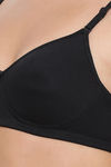 Clovia Padded Non Wired Full Coverage T-Shirt Bra - Black — thumbnail 5