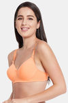 Clovia Padded Non Wired Full Coverage T-Shirt Bra - Orange — thumbnail 3
