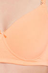 Clovia Padded Non Wired Full Coverage T-Shirt Bra - Orange — thumbnail 5