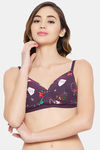 Clovia Padded Non Wired Full Coverage T-Shirt Bra - Navy Blue — thumbnail 1