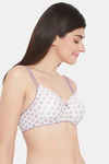 Clovia Padded Non Wired Full Coverage T-Shirt Bra - White — thumbnail 2