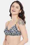 Clovia Padded Non Wired Full Coverage T-Shirt Bra - Blue — thumbnail 3