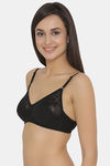 Clovia Single Layered Non Wired Full Coverage T-Shirt Bra - Black — thumbnail 3