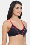 Clovia Double Layered Non Wired Full Coverage T-Shirt Bra - Black — thumbnail 2