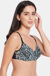 Clovia Padded Non Wired Full Coverage T-Shirt Bra - Black — thumbnail 2