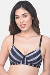 Clovia Padded Non Wired Full Coverage T-Shirt Bra - Black — thumbnail 1