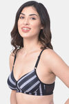 Clovia Padded Non Wired Full Coverage T-Shirt Bra - Black — thumbnail 3