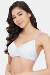 Clovia Padded Non Wired Full Coverage T-Shirt Bra - White — thumbnail 3