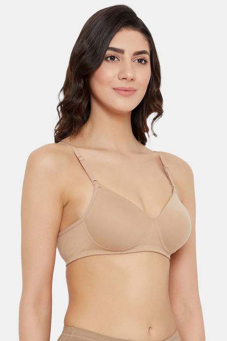 Clovia Padded Non Wired Full Coverage T-Shirt Bra - Beige — image 2