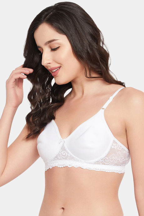 Clovia Padded Non Wired Full Coverage T-Shirt Bra - White — image 3