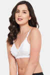 Clovia Padded Non Wired Full Coverage T-Shirt Bra - White — thumbnail 5