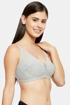 Clovia Double Layered Non Wired Full Coverage T-Shirt Bra - Grey — thumbnail 2