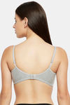 Clovia Double Layered Non Wired Full Coverage T-Shirt Bra - Grey — thumbnail 4